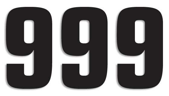 Blackbird Racing Number #9 16 X7.5 Cm Bk