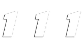 Blackbird Racing Number #1 16x20 Cm Wh