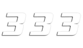 Blackbird Racing Number #3 16x20 Cm Wh