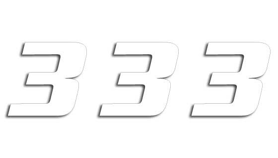 Blackbird Racing Number #3 16x20 Cm Wh