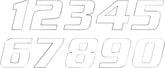 Blackbird Racing Number #6 16x20 Cm Wh