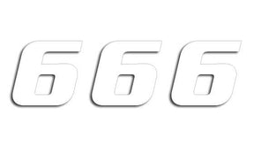 Blackbird Racing Number #6 16x20 Cm Wh