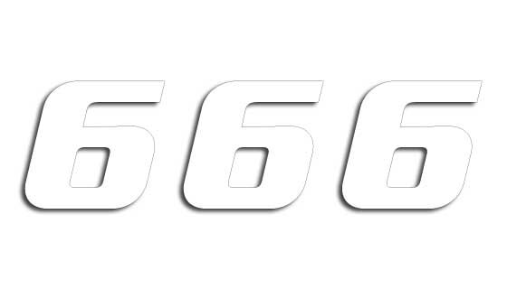 Blackbird Racing Number #6 16x20 Cm Wh