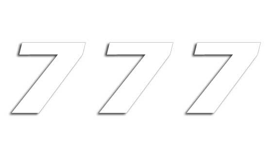Blackbird Racing Number #7 16x20 Cm Wh