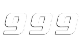 Blackbird Racing Number #9 16x20 Cm Wh