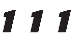 Blackbird Racing Number #1 16x20 Cm Bk