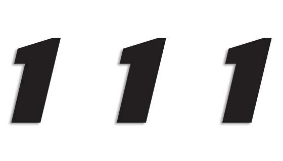 Blackbird Racing Number #1 16x20 Cm Bk