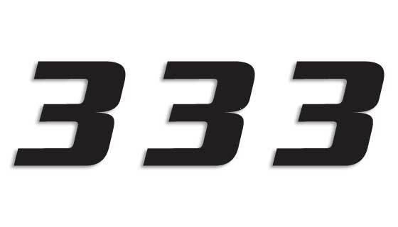 Blackbird Racing Number #3 16x20 Cm Bk