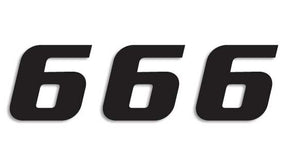 Blackbird Racing Number #6 16x20 Cm Bk
