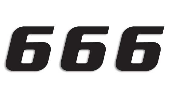 Blackbird Racing Number #6 16x20 Cm Bk