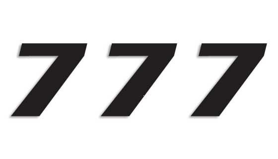 Blackbird Racing Number #7 16x20 Cm Bk