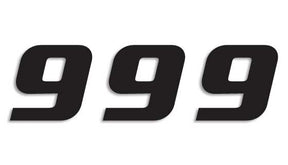 Blackbird Racing Number #9 16x20 Cm Bk