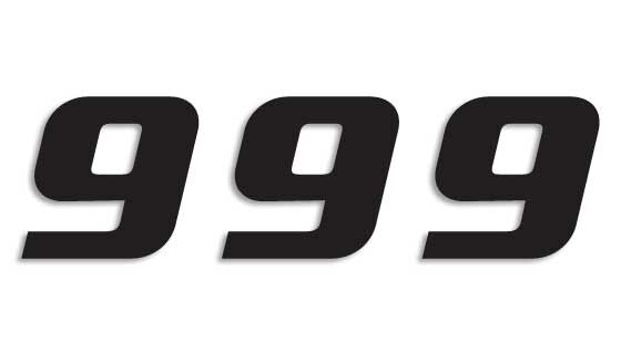 Blackbird Racing Number #9 16x20 Cm Bk