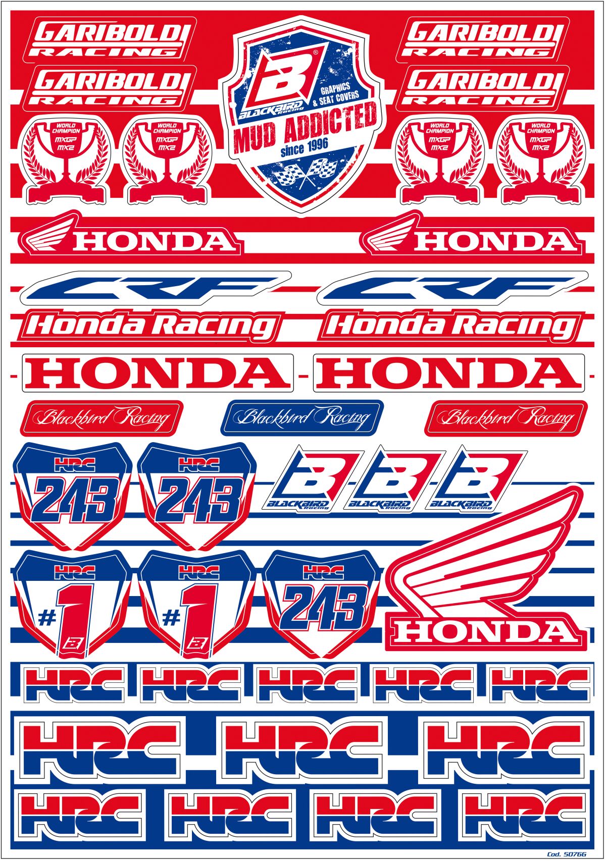 Blackbird Racing Decal Logo Kit Gar Pvc