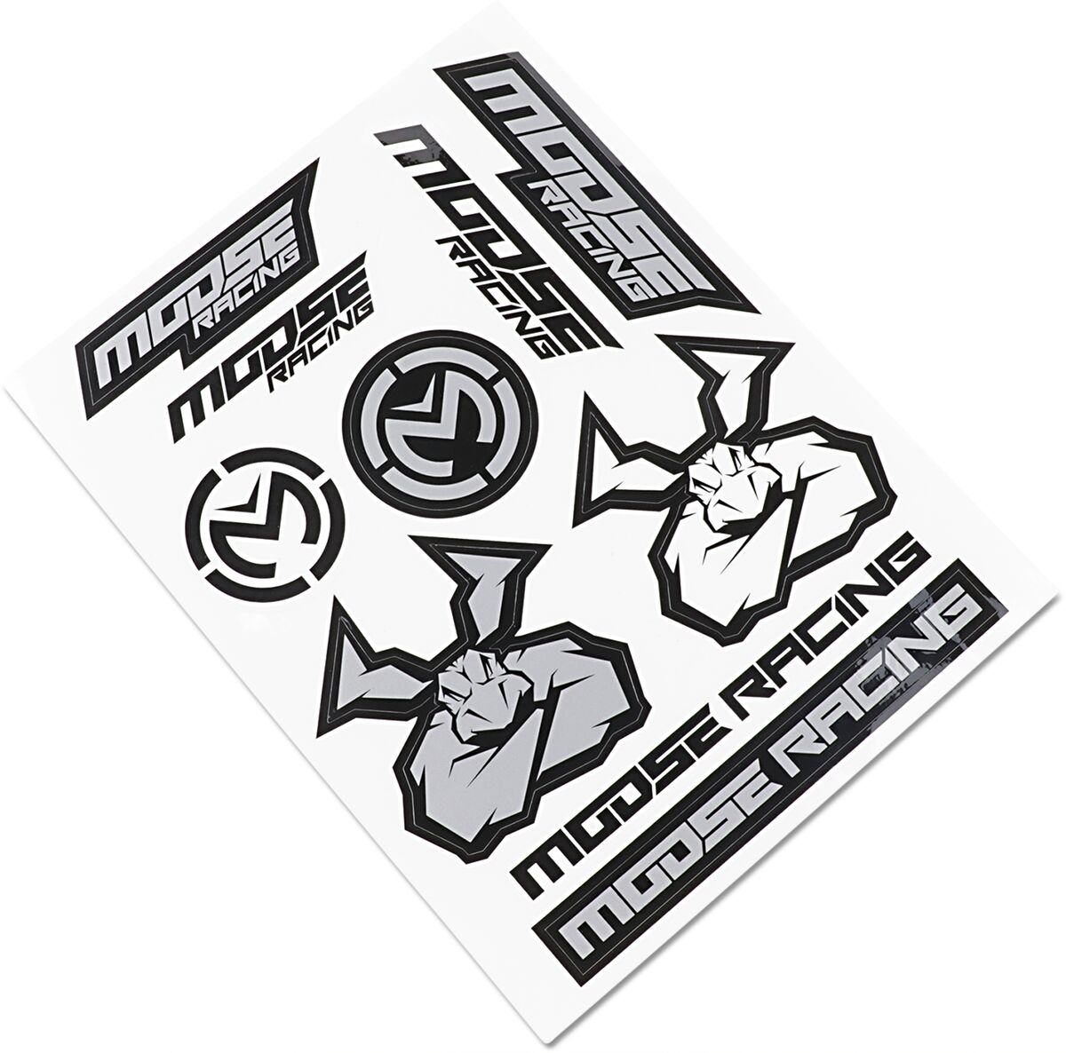 Moose Offroad Soft Goods Decal Sheet Moose Bk/Silv