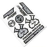 Moose Offroad Soft Goods Decal Sheet Moose Bk/Silv