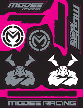 Moose Offroad Soft Goods Decal Sheet Moose Bk/Silv