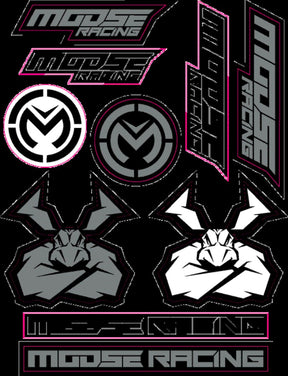 Moose Offroad Soft Goods Decal Sheet Moose Bk/Silv