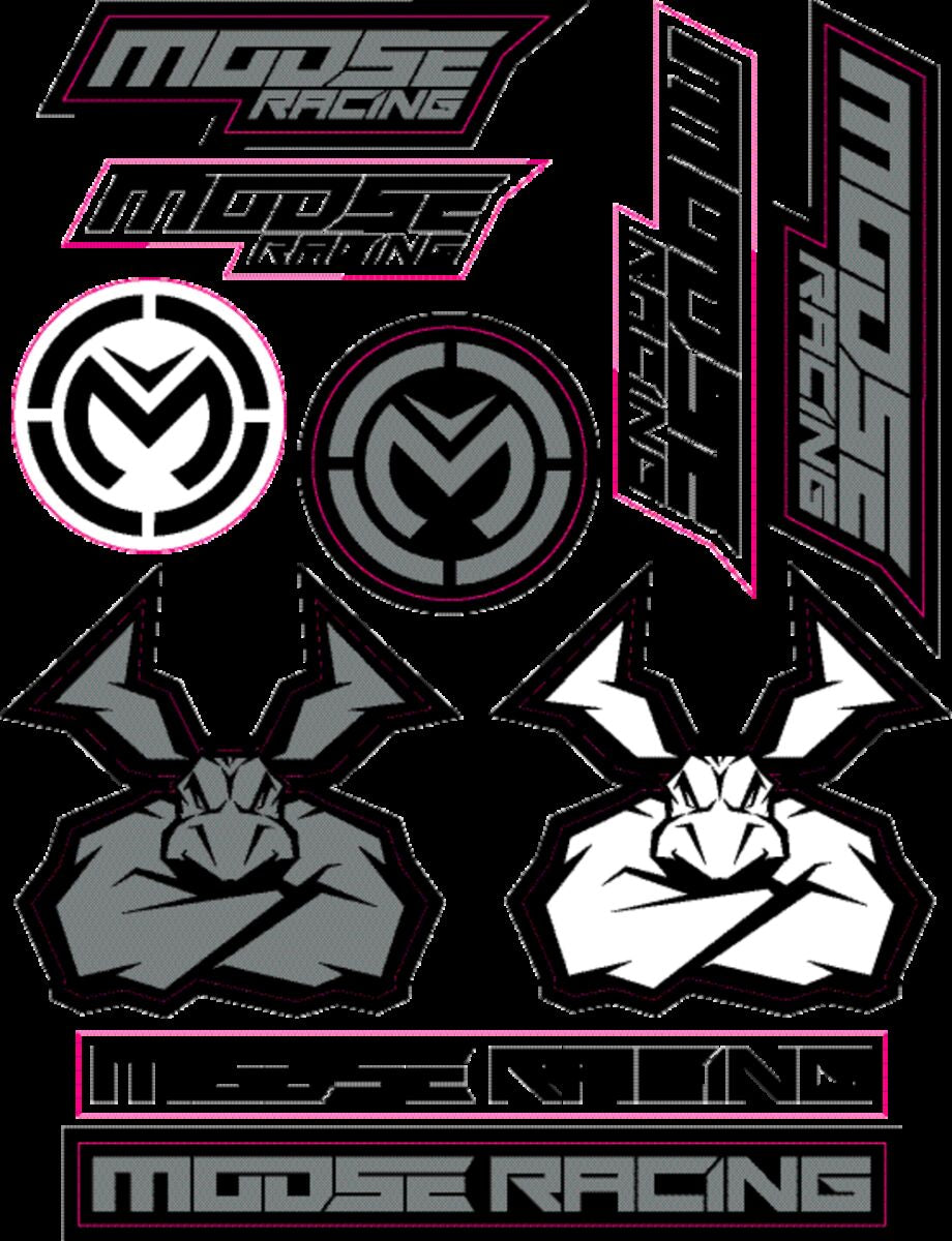 Moose Offroad Soft Goods Decal Sheet Moose Bk/Silv