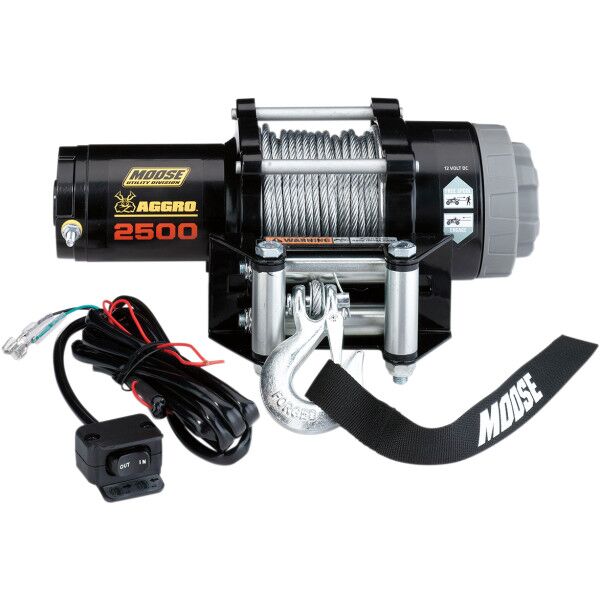 Moose Offroad Snow Winch 2500 Lb W/Wre Rp Mse