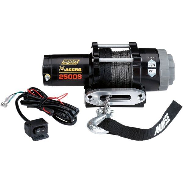 Moose Offroad Snow Winch 2500 Lb W/Syn Rp Mse