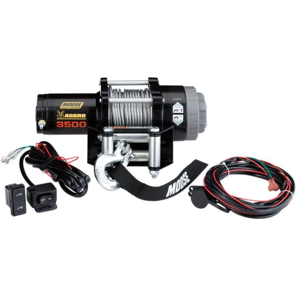 Moose Offroad Snow Winch 3500 Lb W/Wre Rp Mse