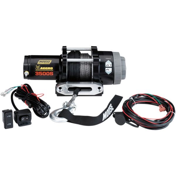 Moose Offroad Snow Winch 3500 Lb W/Syn Rp Mse