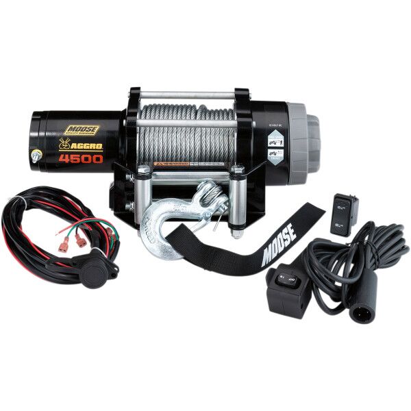 Moose Offroad Snow Winch 4500 Lb W/Wre Rp Mse