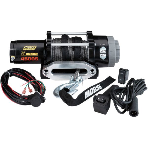 Moose Offroad Snow Winch 4500 Lb W/Syn Rp Mse