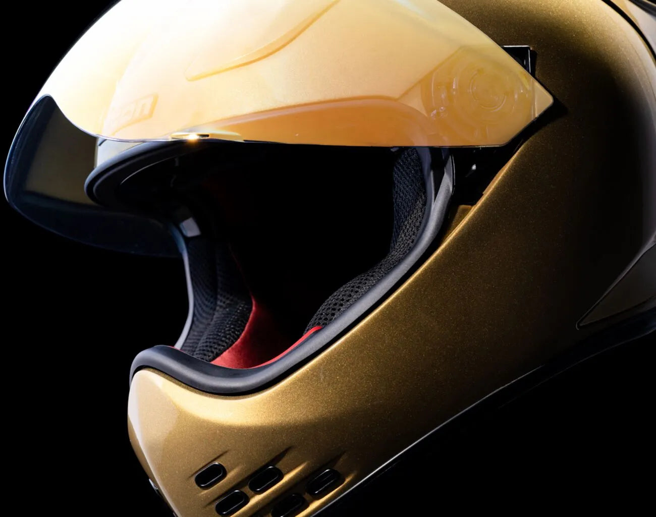  Gold Full Face Helmet Icon