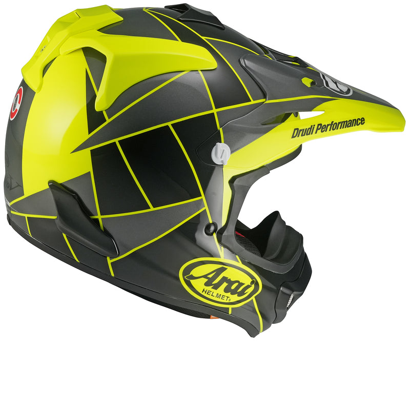 Casque ARAI MX-V EVO, Peak Jaune
