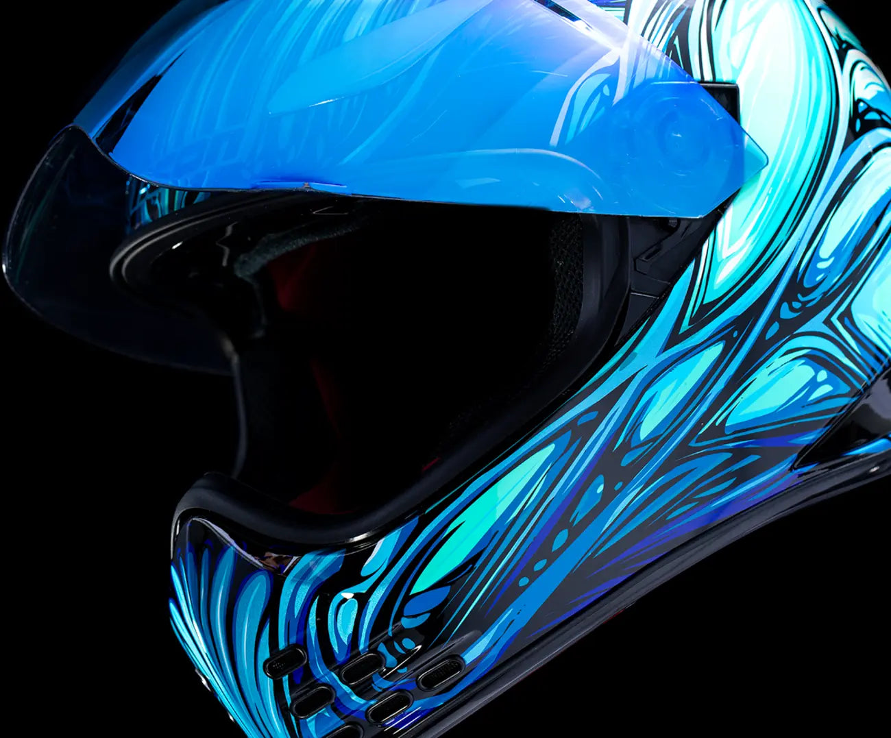  Blue Full Face Helmet Icon