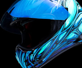  Blue Full Face Helmet Icon