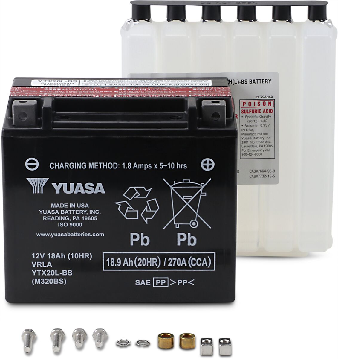 Yuasa Battery Yuasa Mf Ytx20 L Bs