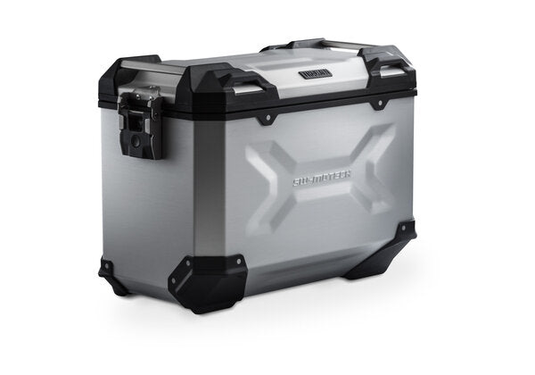 Trax ADV Left Side Aluminium Hard Case, Grey - 45 Liters