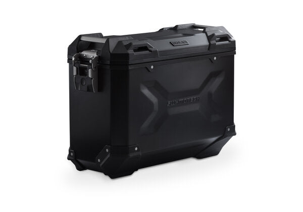 Trax ADV Left Side Aluminium Hard Case, Black - 37 Liters