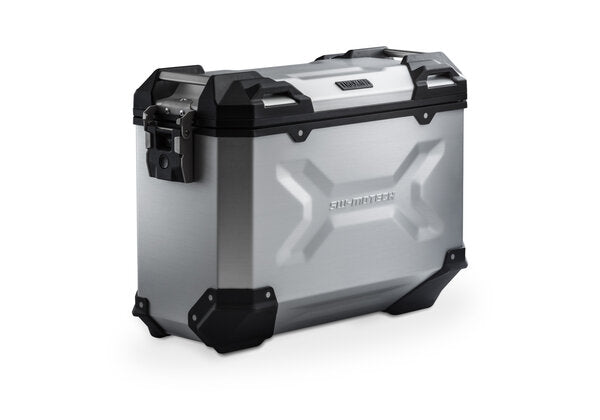 Trax ADV Left Side Aluminium Hard Case, Grey - 37 Liters
