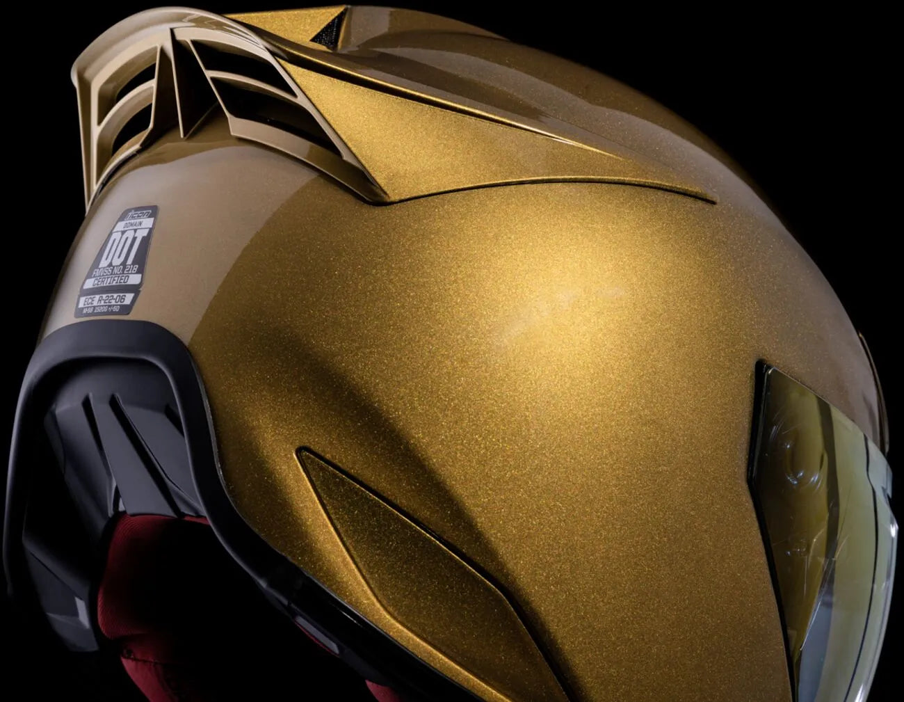  Gold Full Face Helmet Icon