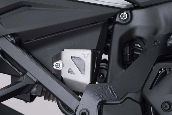 Brake Fluid Reservoir Guard, Silver - Honda Africa Twin & Suzuki V-Storm